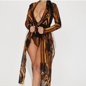 Beach Halter Bodysuit Set